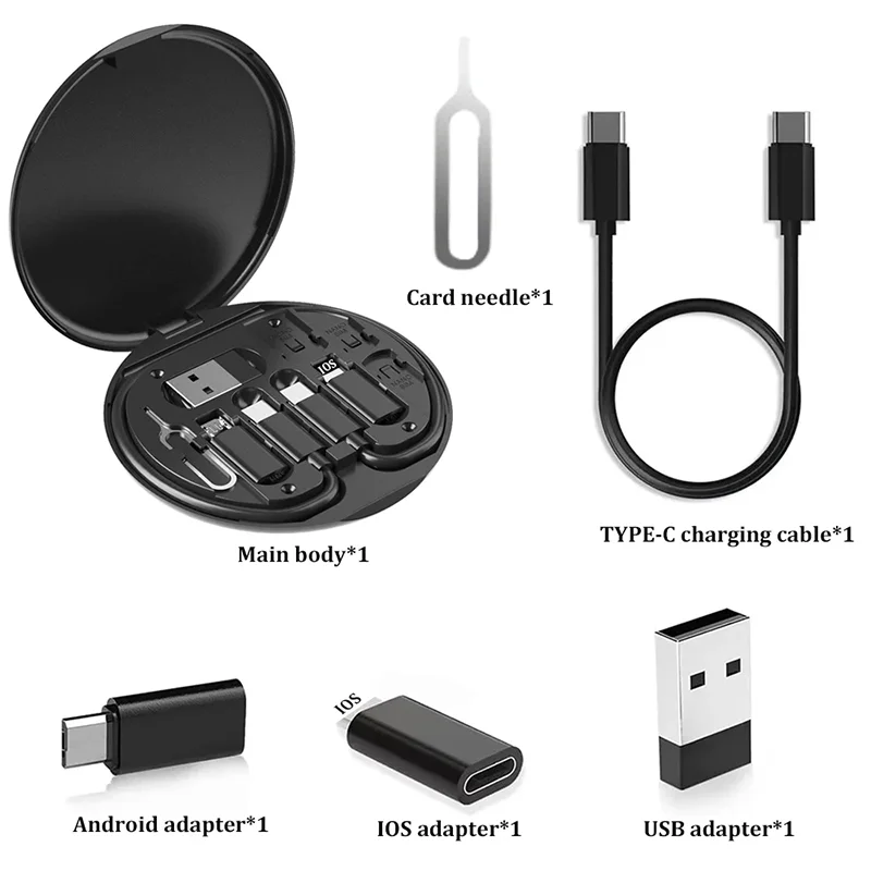 Prime Deal Zone USB Type C to Lightning and Micro USB charging adapter kit with USB A and Type C cables on a white background.