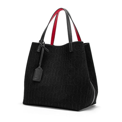 Prime Deal Zone CH high-quality craft large capacity shoulder handbag for ladies with pure color, outer pocket, and classic fashion style.