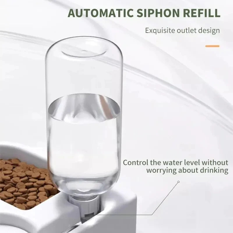 Automatic dual-use love pet bowl by Prime Deal Zone, moisture-proof cat and dog bowl for drinking and feeding.