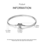 925 sterling silver heart zircon snake chain bracelet - view 15