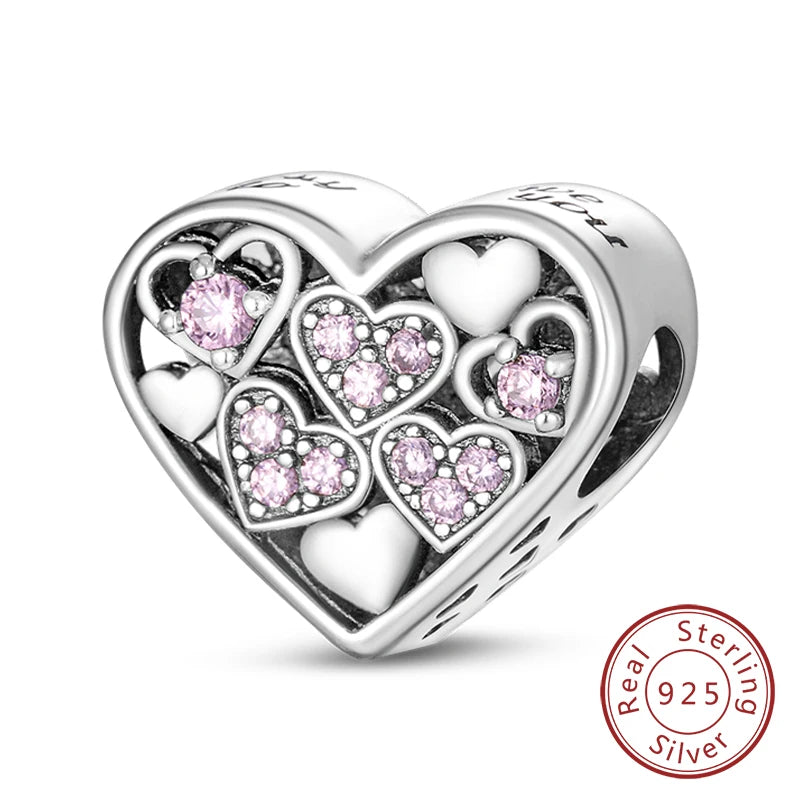 925 Sterling Silver Charm Beads — Love, Family & Life Designs