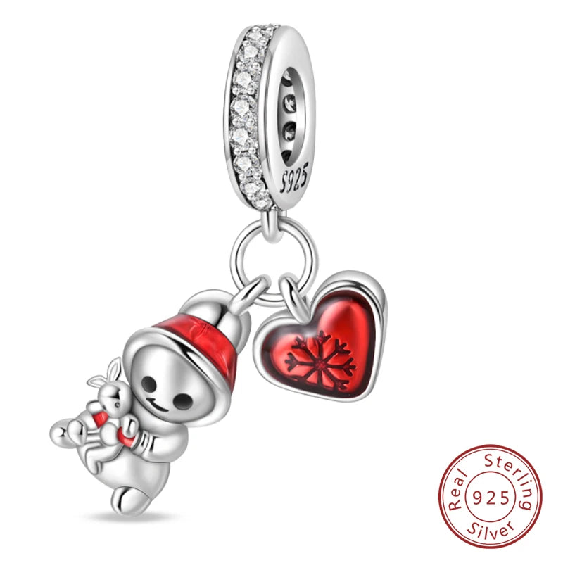 925 Sterling Silver Red Wine & Chili Charm Beads