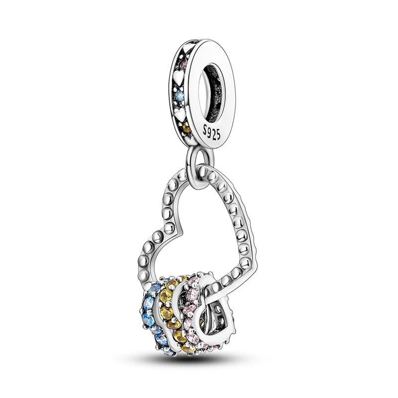 925 Sterling Silver Charm Beads — Hearts, Trees & Sweet Love Designs