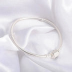 925 sterling silver snake chain bracelet, smooth - view 11