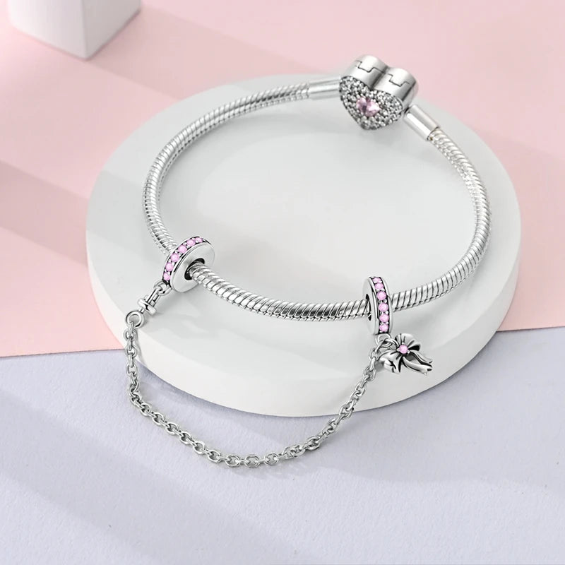 925 sterling silver charm beads, love family and life designs - view 6