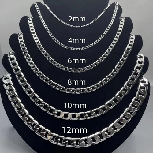 925 sterling silver face chain necklace for men and women