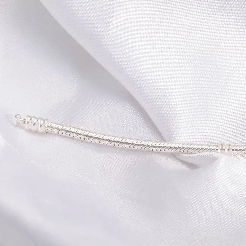 925 sterling silver snake chain bracelet, smooth - view 13