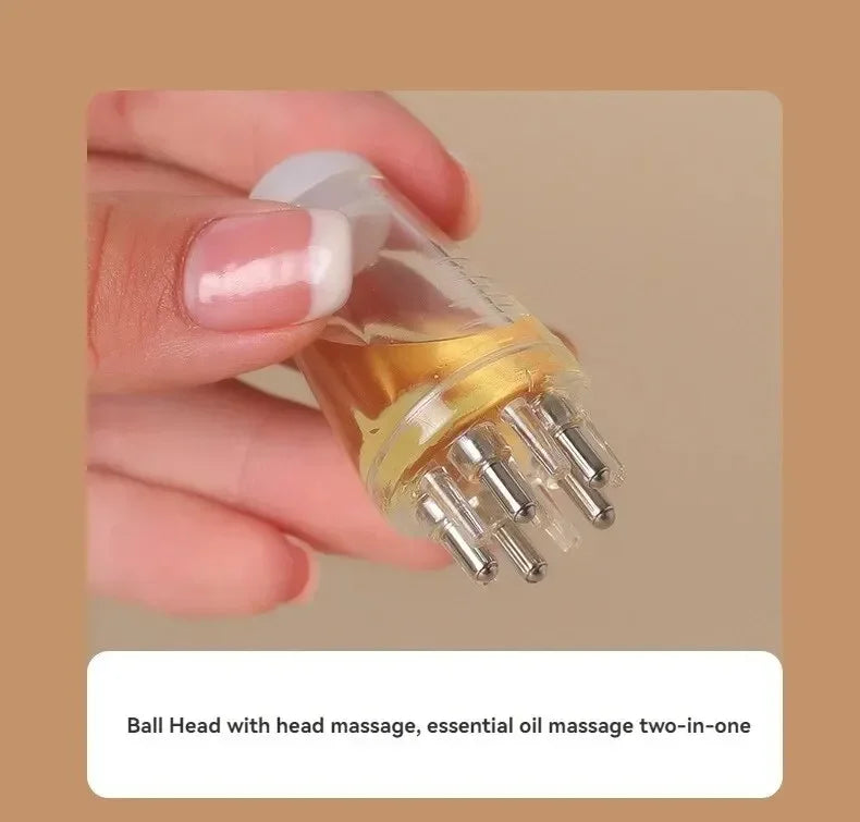 Prime Deal Zone scalp applicator hair regrowth and styling guide comb with hexagon head, oil roller ball, and massage features.
