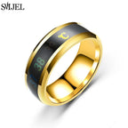 stainless steel body temperature display ring - view 4
