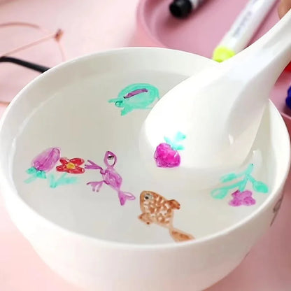Water floating pen set by Prime Deal Zone with colorful ink and chalk art for kids, featuring floating water painting and graffiti drawing tools.