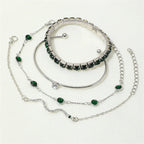 snake and gemstone rhinestone bangle set - view 12