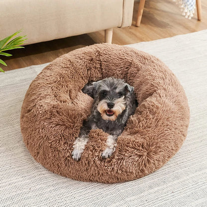 Prime Deal Zone round pet bed for large dogs and cats, plush, super soft, 40-90cm size, winter warm sleeping dog and cat house