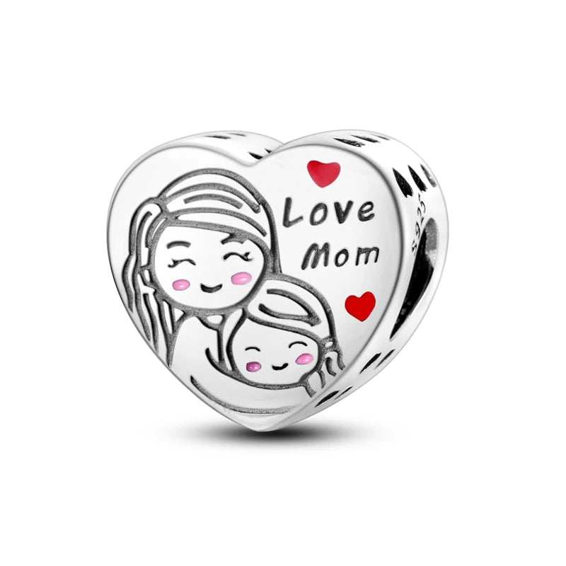 925 Sterling Silver Charm Beads — Hearts, Trees & Sweet Love Designs