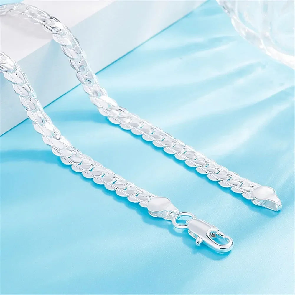 stainless steel 6mm chain necklace, unisex - view 6