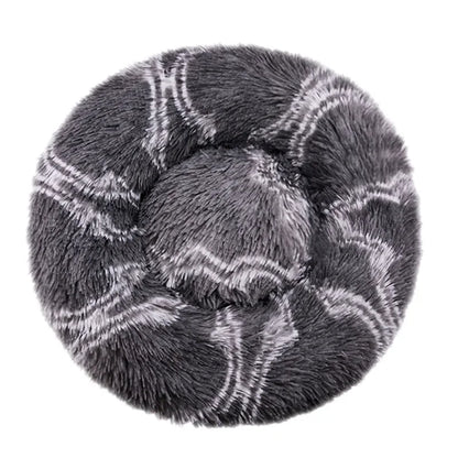 Prime Deal Zone round pet bed in six sizes, plush and soft for large dogs and cats, perfect for winter warmth and cozy sleeping.