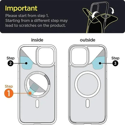 Transparent silicone magnetic case for iPhone 11 to 17 Pro Max, Magsafe compatible, from Prime Deal Zone, showing the clear design.