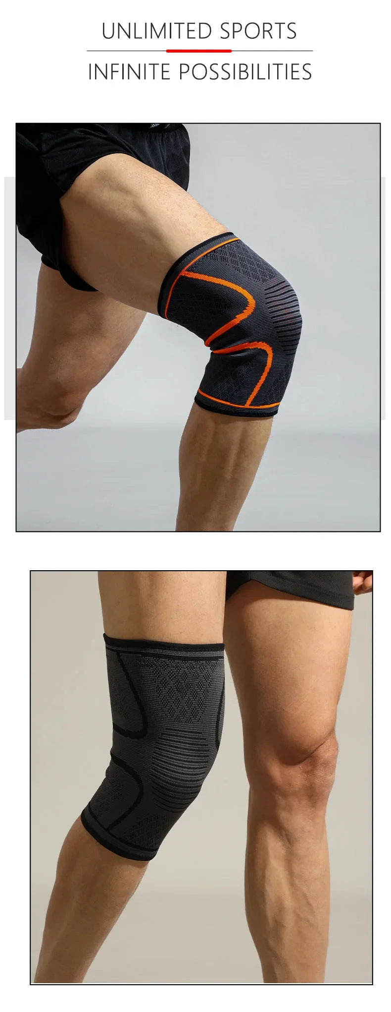 Prime Deal Zone elastic breathable compression knee support sleeve for basketball, running, and cycling.