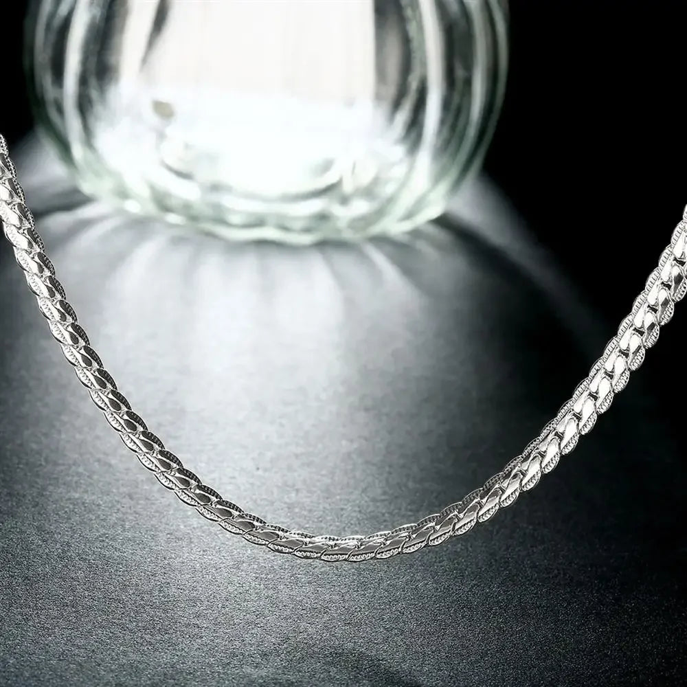 stainless steel 6mm chain necklace, unisex - view 8