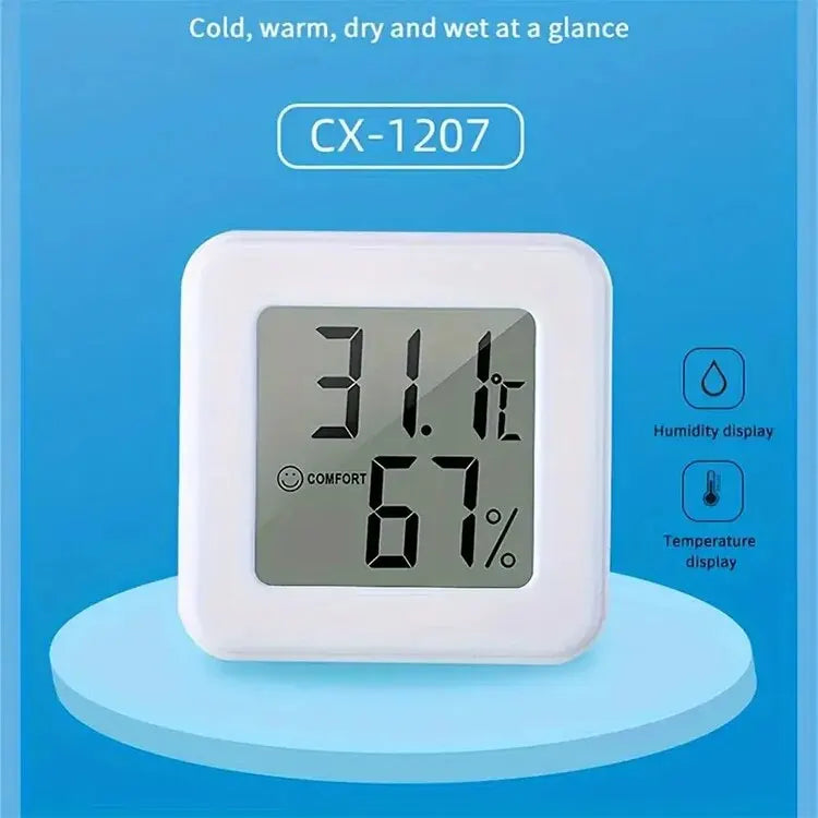 Indoor mini temperature and humidity meter from Prime Deal Zone with digital display, ideal for bedrooms and home use.