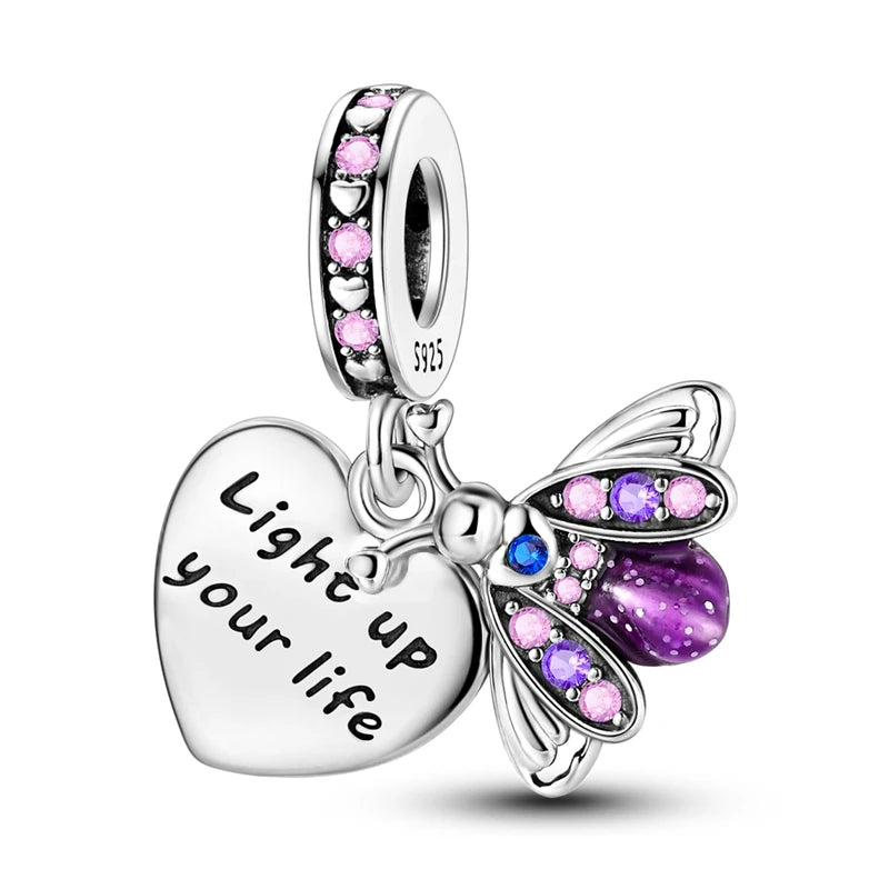 925 Sterling Silver Charm Beads — Mixed Dangle Designs