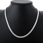 stainless steel 6mm chain necklace, unisex - view 3