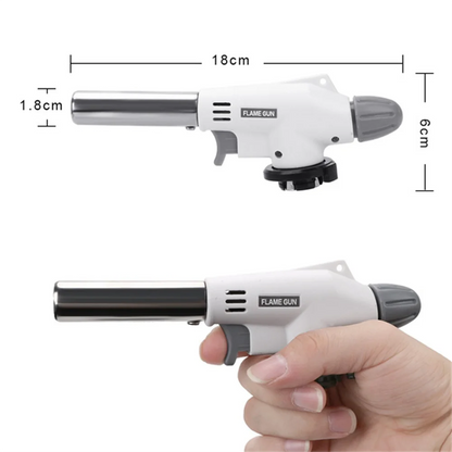 Prime Deal Zone torch welding gas burner with auto-ignition, flame gun for BBQ, camping, and cooking applications.