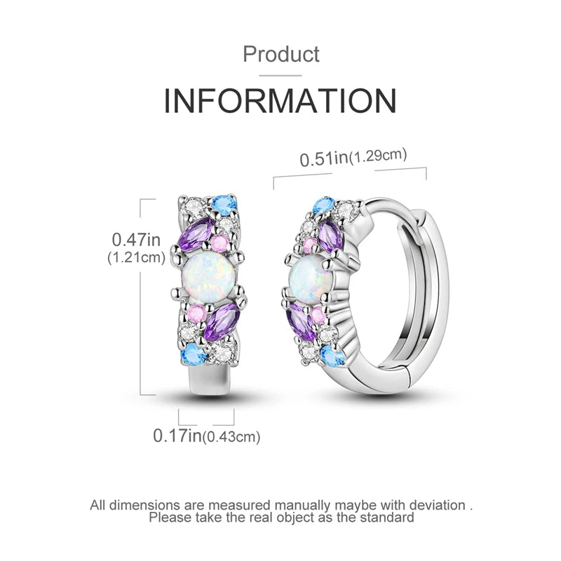 925 sterling silver butterfly hoop earrings, coloured zircon accents - view 19
