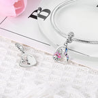 925 sterling silver charm beads, hearts and sweet love designs - view 13