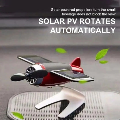 Creative solar-powered airplane desktop ornament by Prime Deal Zone, perfect as a car interior accessory for women and men.