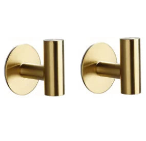 Stainless steel non-perforated bathrobe hook by Prime Deal Zone holding towels, clothes, and hats in a bathroom or kitchen.