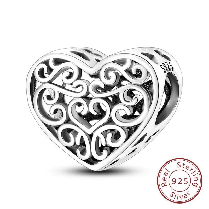 925 Sterling Silver Charm Beads — Love, Family & Life Designs