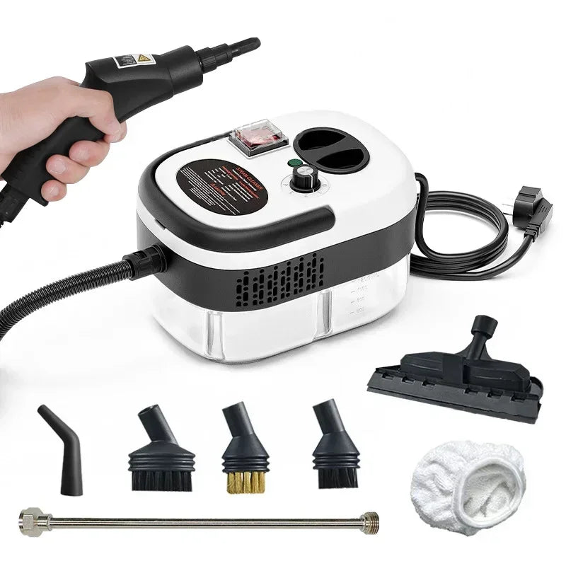 Prime Deal Zone handheld steam cleaner for high-temperature cleaning of air conditioners, kitchen hoods, cars, floors, and more.