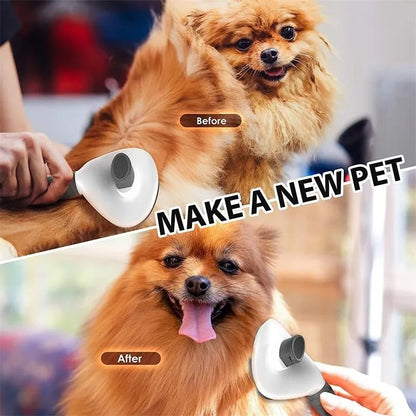 Prime Deal Zone pet dog brush and cat comb with self-cleaning feature, ideal for grooming, dematting, and removing pet hair.