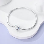 925 sterling silver charm bracelet, pave zirconia - view 9