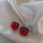 sweet cherry drop dangle earrings, fruit design - view 6