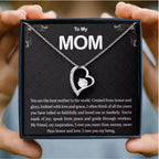 Elegant heart pendant necklace by Prime Deal Zone, perfect for Mother's Day or birthday, displayed with gift box.