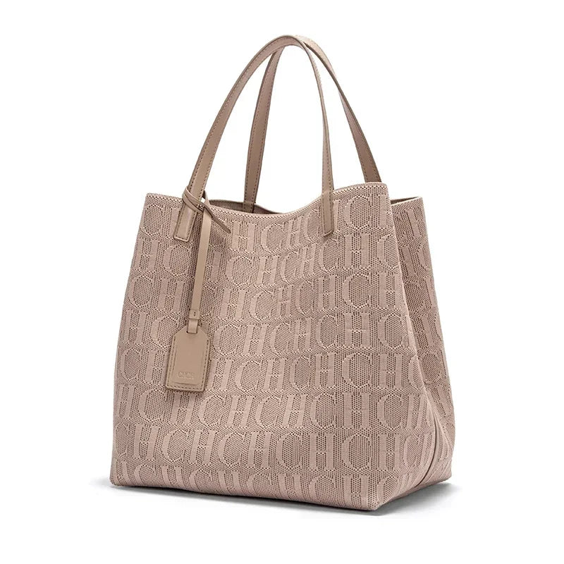 Prime Deal Zone CH high-quality large capacity women's shoulder handbag with pure color outer pocket and classic fashion style.