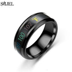 stainless steel body temperature display ring - view 17