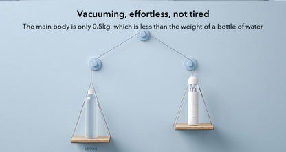 Xiaomi Mijia portable handheld vacuum cleaner with cyclone suction, compact wireless design, ideal for home and car cleaning.