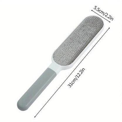 Double-sided Prime Deal Zone pet hair remover lint brush with electrostatic sticky surface for cat hair on clothing, sofa, and furniture.