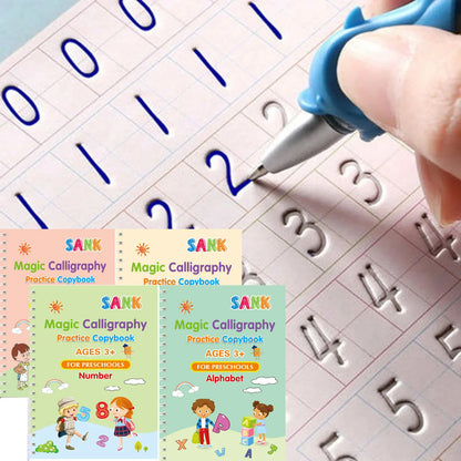 Prime Deal Zone Sank Magic Practice Copybook for kids with pen, reusable writing book for calligraphy and English writing practice