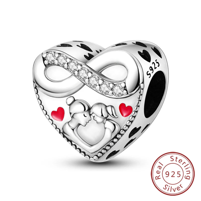 925 Sterling Silver Charm Beads — Love, Family & Life Designs