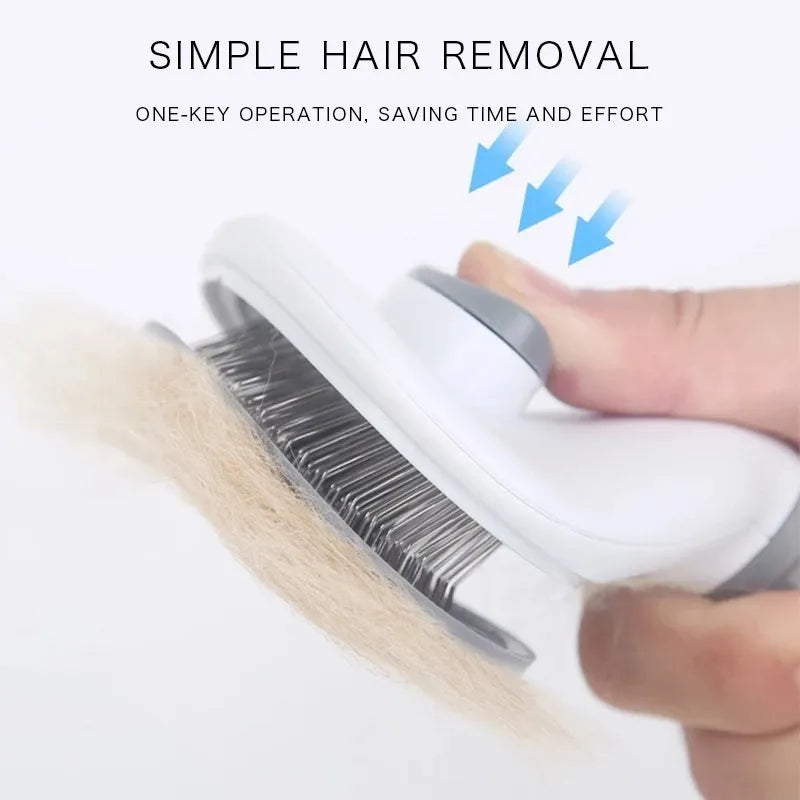 Prime Deal Zone pet dog brush and cat comb for grooming, self-cleaning pet hair remover, dematting tool for dogs and cats.
