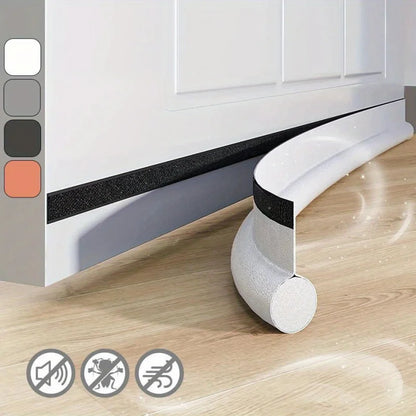 Prime Deal Zone door draft stopper with adjustable foam seal strip blocking gaps and preventing cold air under the door.