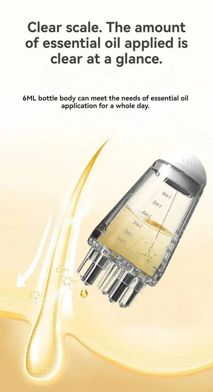 Prime Deal Zone scalp applicator hair regrowth and styling guide comb with hexagon head oil roller ball for massage and relaxation.