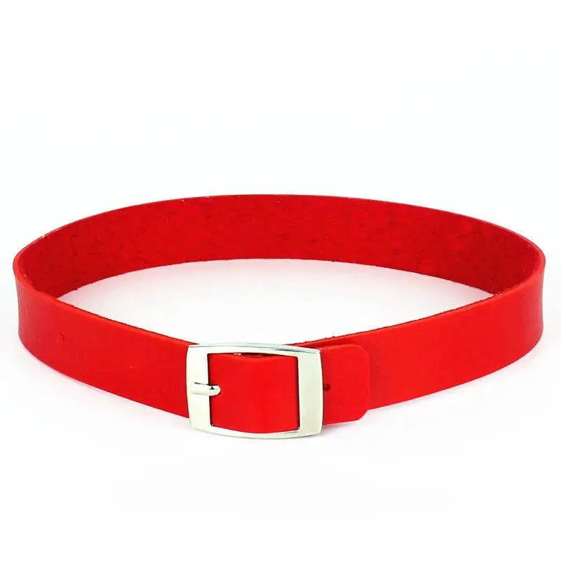black PU leather punk choker collar necklace, rivet detail - view 8