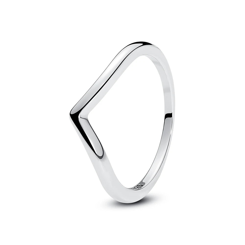 925 Sterling Silver Crown Heart Ring with Zircon