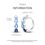 925 sterling silver butterfly hoop earrings, coloured zircon accents - view 11