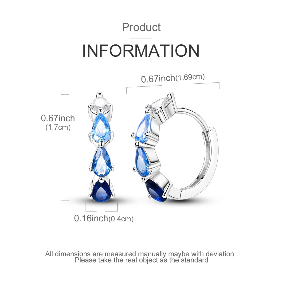925 sterling silver butterfly hoop earrings, coloured zircon accents - view 11