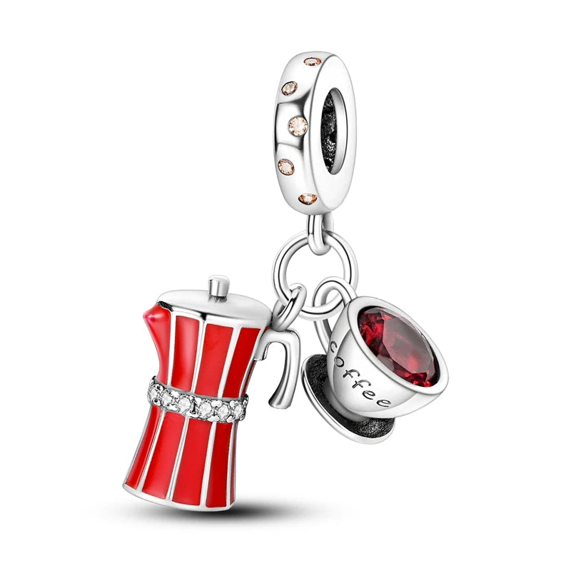 925 Sterling Silver Charm Beads — Mixed Dangle Designs